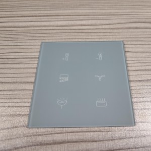 Custom Silkscreen Printing Anti-Fingerprint AF coated Touch Wall Switch Glass Intelligent Switch Glass Tempered Glass