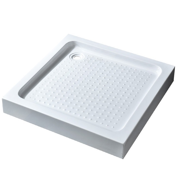 Custom square acrylic shower tray anti-slip shower base 800 x 800mm