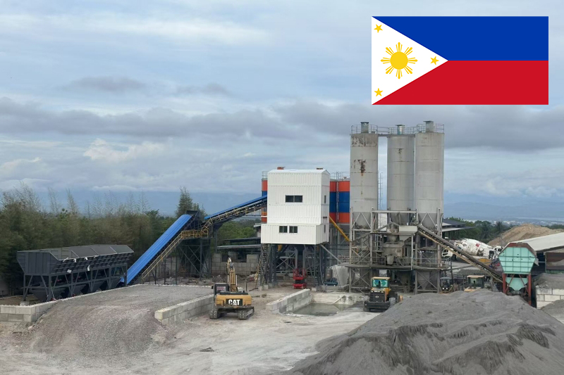Philippines Long-Term Customer Reorders Container-Type HZS120 Concrete Batching Plant from ZEYU