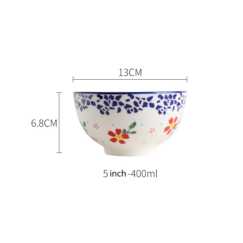 Bohemia Style Hand Made Underglaze Ceramic Stoneware Bowl Set Manufacturer Product Details (1)o08