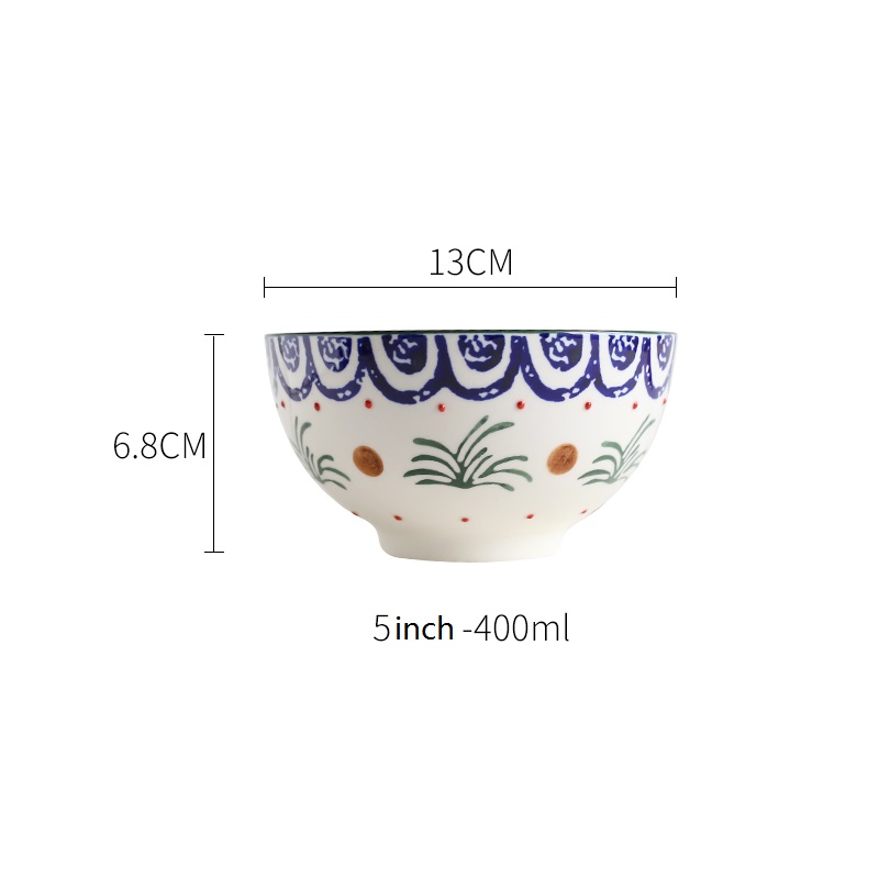Hand Painted Underglaze Ceramic Bowl Stoneware Dinnerware Set Manufacturer Product Details (2)9x6