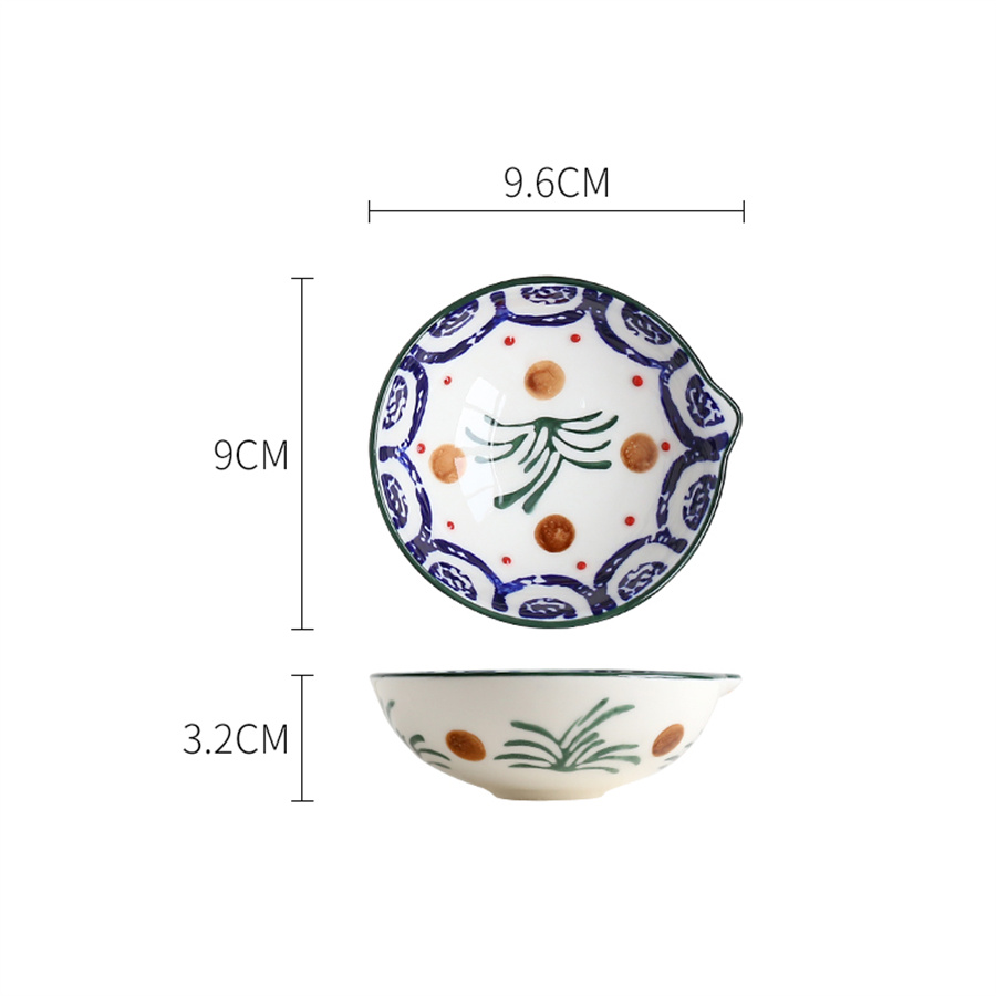 Blue And White Ceramic Stoneware Plate Handmade 9pj1