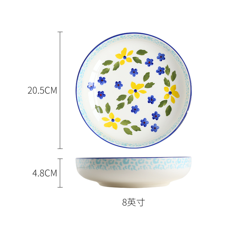 Handcrafted Ceramic Stoneware Dessert Salad Plate 11kux