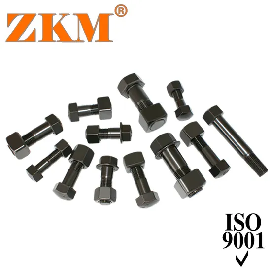 Durable Excavator Parts Track Shoe Bolt and Nut Grade 12.9 Track Pad Bolt Nut