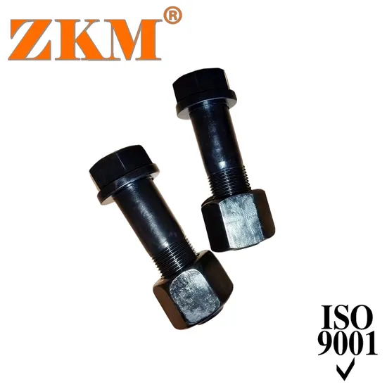 Grade 12.9 Hex Nut and Bolt for PC300-5 Excavator Spare Parts Track Bolt and Nut Track Shoe Bolt Nut 9m7444