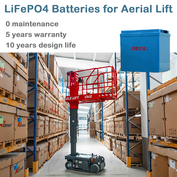 GL-AL24210 LiFe PO4 Hign Capacity Aerial Lift Battery with 12V, 24V, 36V, 48V and 72V opitions