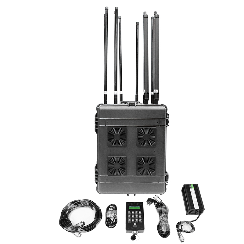 Phone Network 810W 12 Bands Adjustable Trolley Type Signal Jammer
