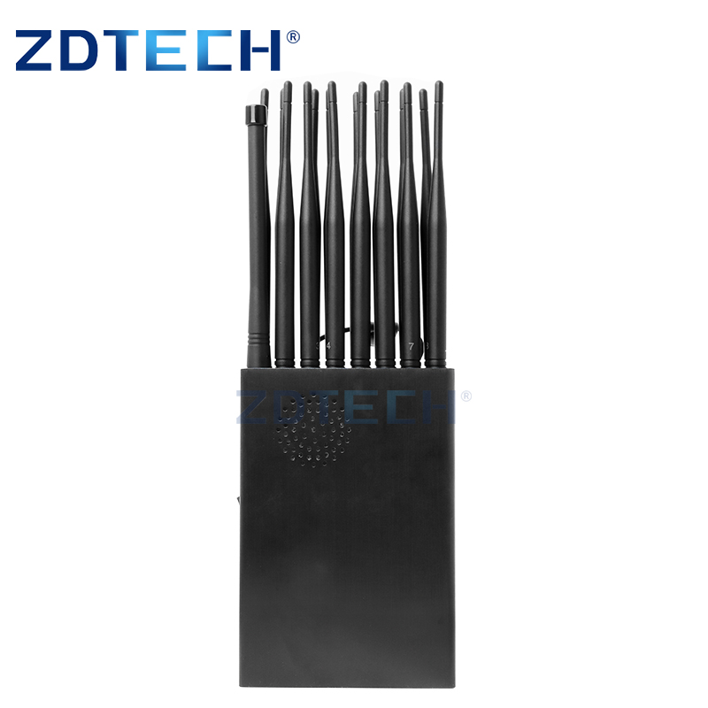 Handheld 16 Bands and Antennas Cell Phone UHF 5g Jammer Signal Detector Device