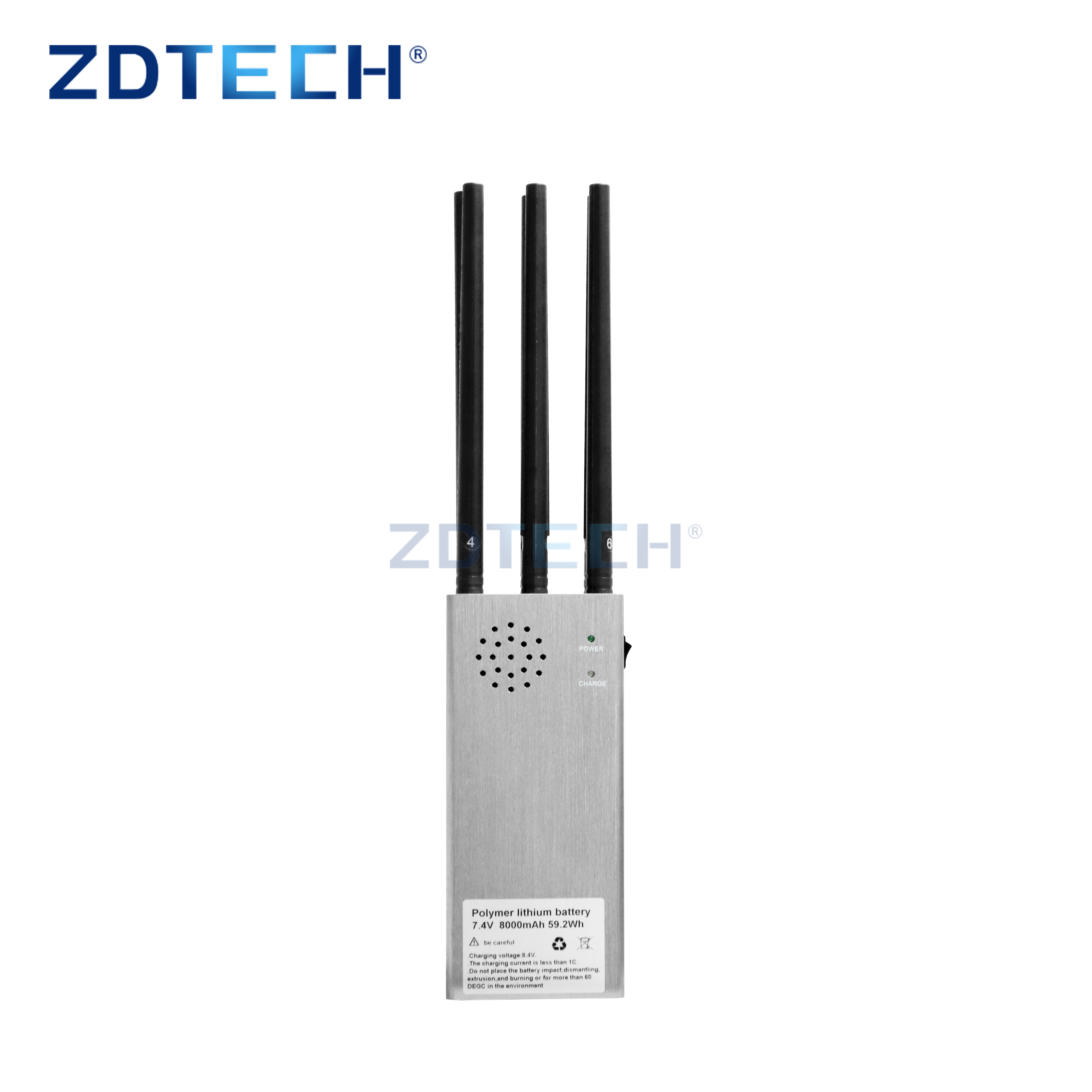 Portable Device Mobile Phone Signal Handheld Jammer with 6 Bands to Prevent Tracking