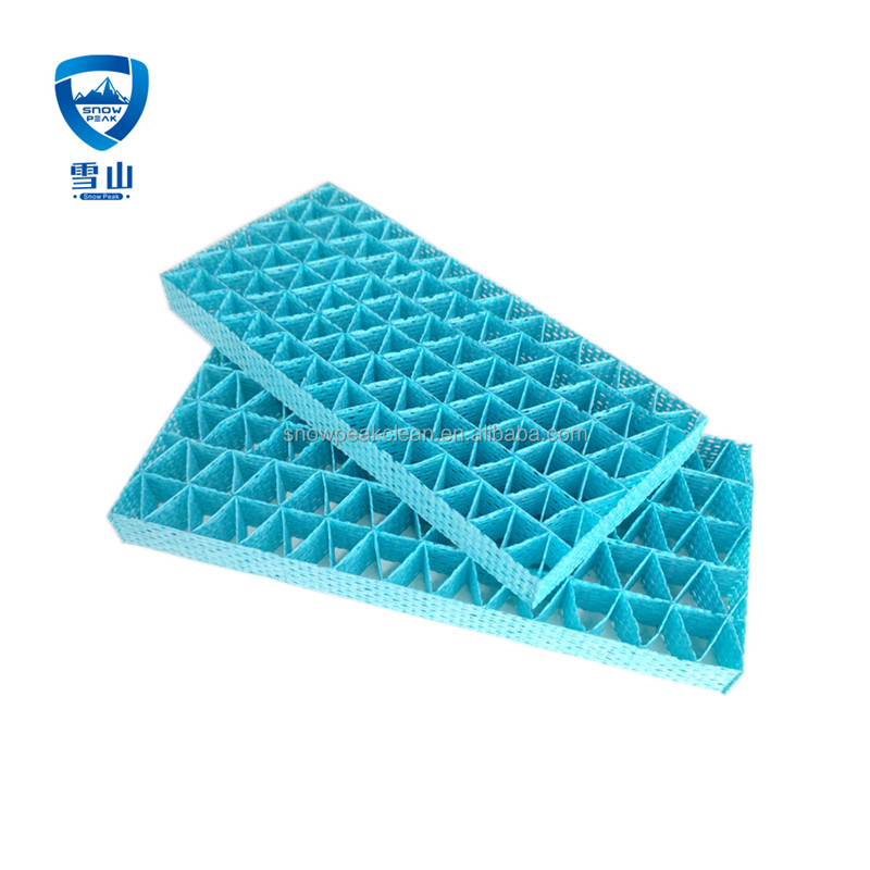 Customized corrugated humidifier wick cooling filter pad