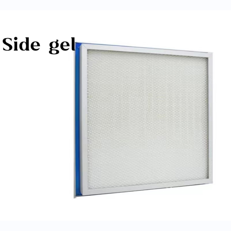 Customized top side Gel Seal liquid tank mini pleated compact Hepa Filter for Clean Room