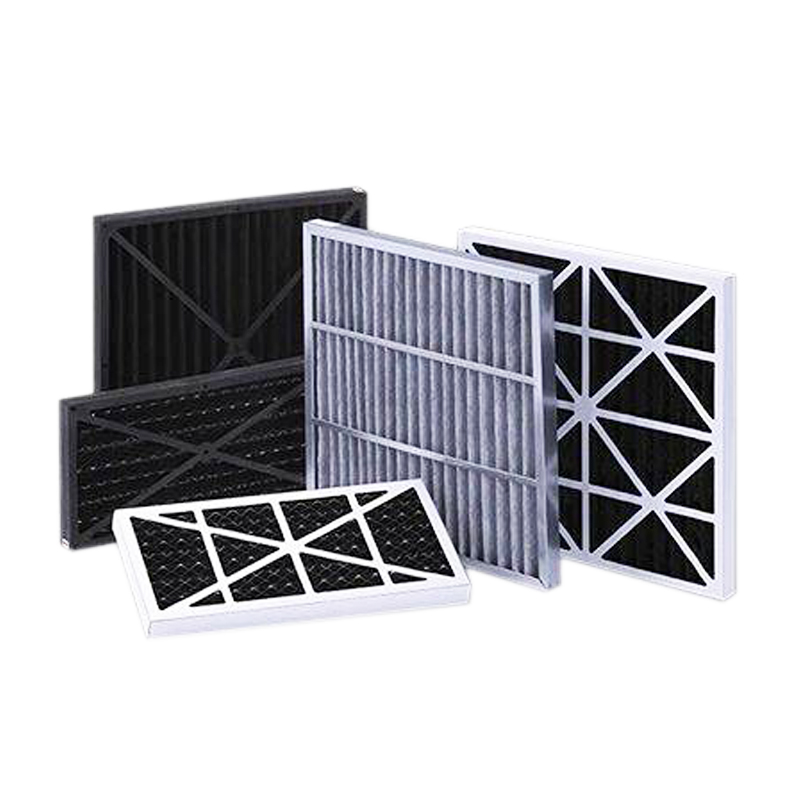 VOCs removal carbon air filter laminated with wire mesh with cardboard frame