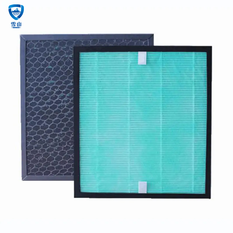 Multistage combination HEPA carbon replacement composite air filter for air purifier and vacuum cleaner
