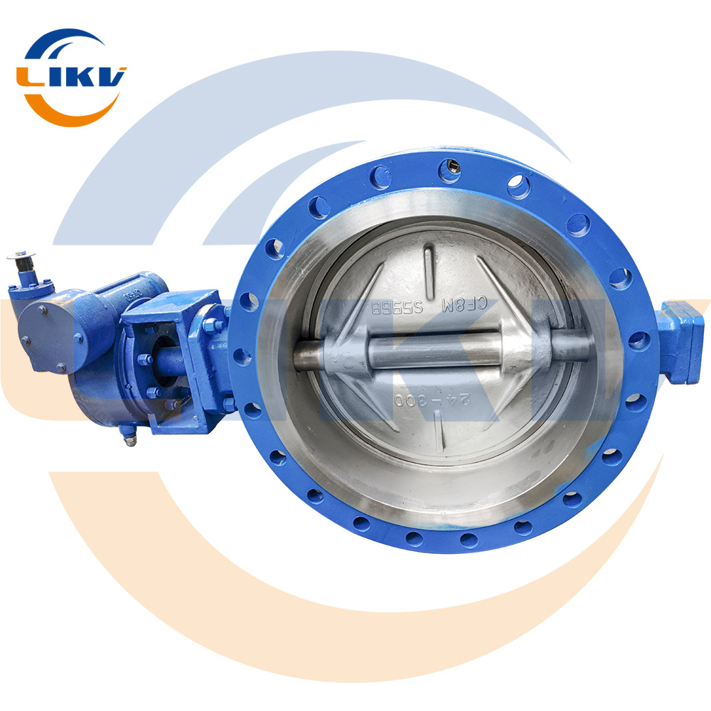 Chinese LIKE cast steel hard sealed flange butterfly valve hard sealed turbine flange butterfly valve D343H-16C manual high-temperature steam cast steel carbon steel butterfly valve