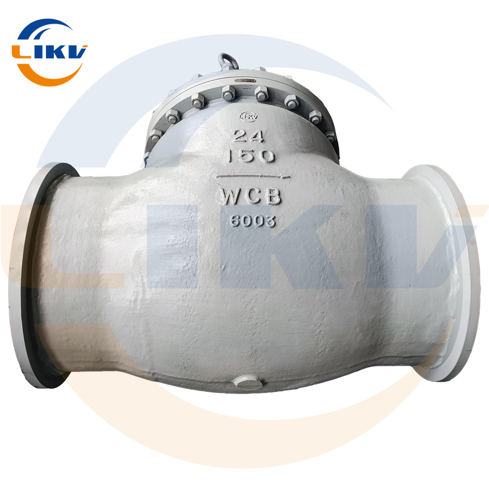 Çînî LIKE H44H-16C ji pola karbonê pola avêtiye flange swing check valve yekalî valva kontrolê DN50 80 100 200