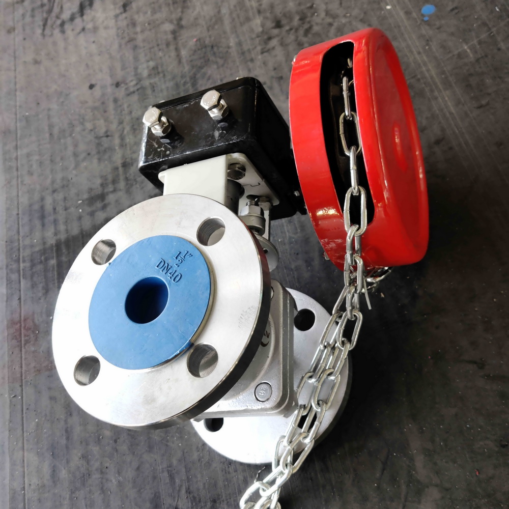 Chain wheel ball valve, with ...