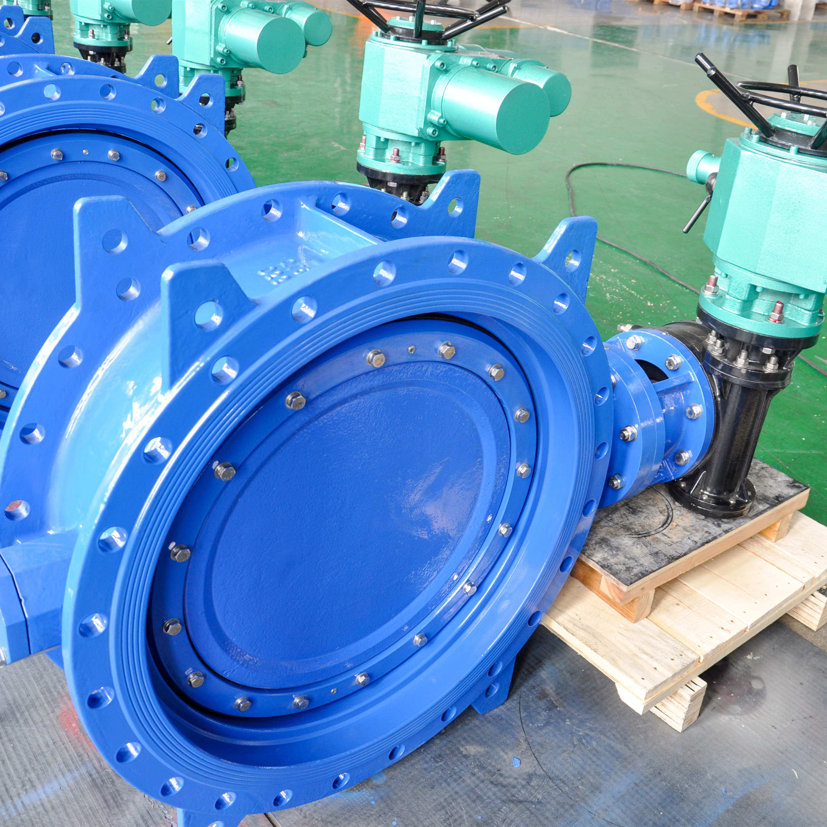 Ductile Iron Flange Type Electric Butterfly Valve 