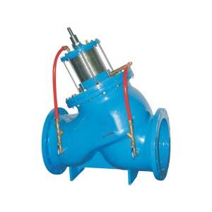 Piston type multifunctional water pump control valve