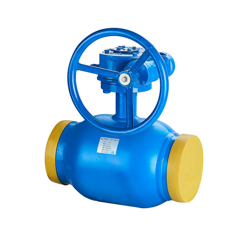 Q361f floating worm gear all the welded ball valve