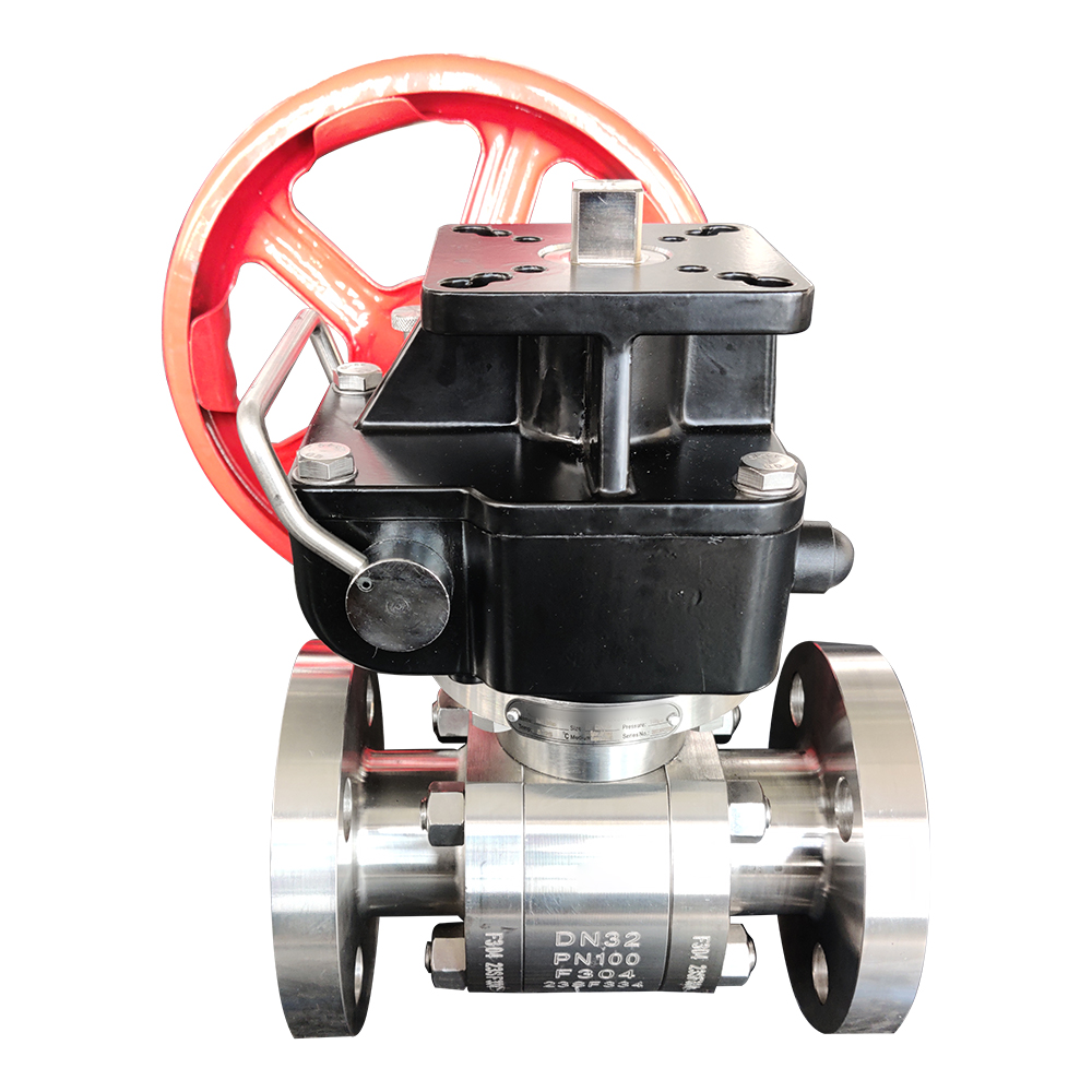 Handwheel head high-pressure forged steel flange ball valve - Q341F-100P, resistant to high pressure, corrosion, and reliable sealing, suitable for harsh working conditions