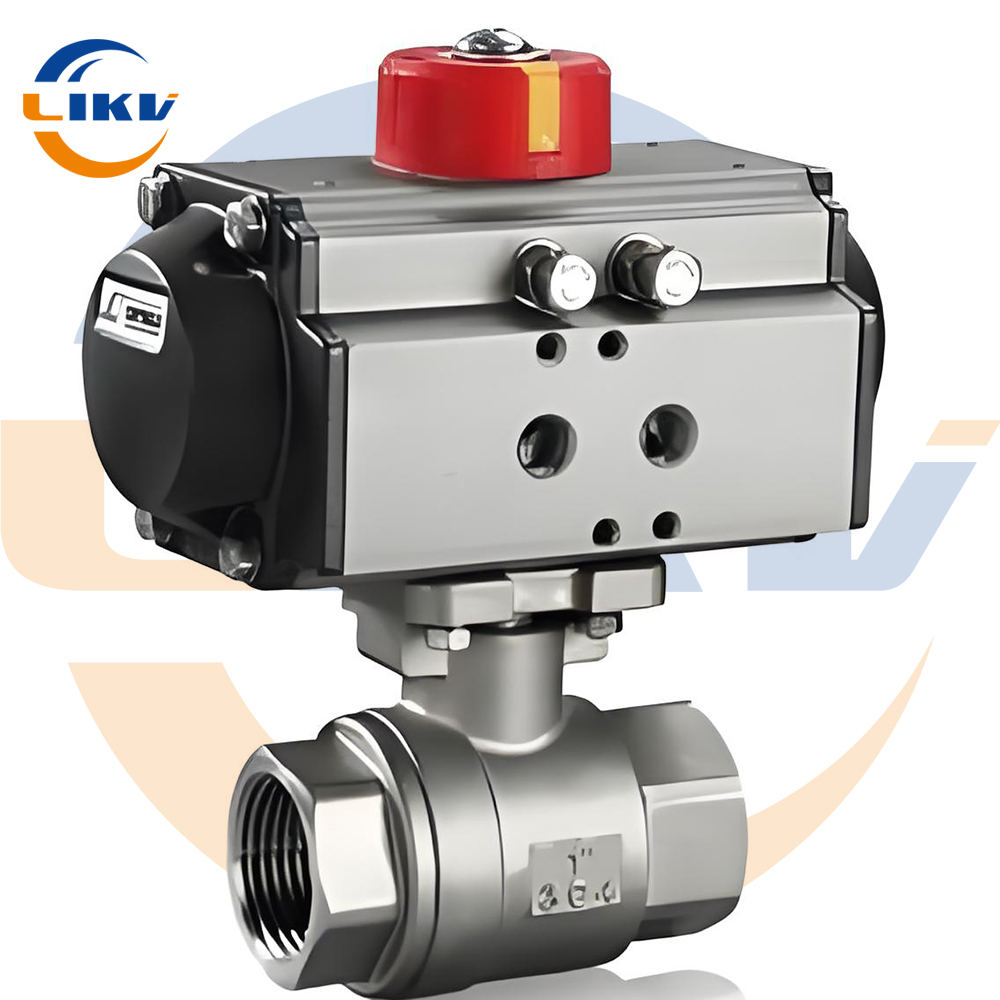 China Two-Piece Threaded Ball Valve - Pneumatic Operation