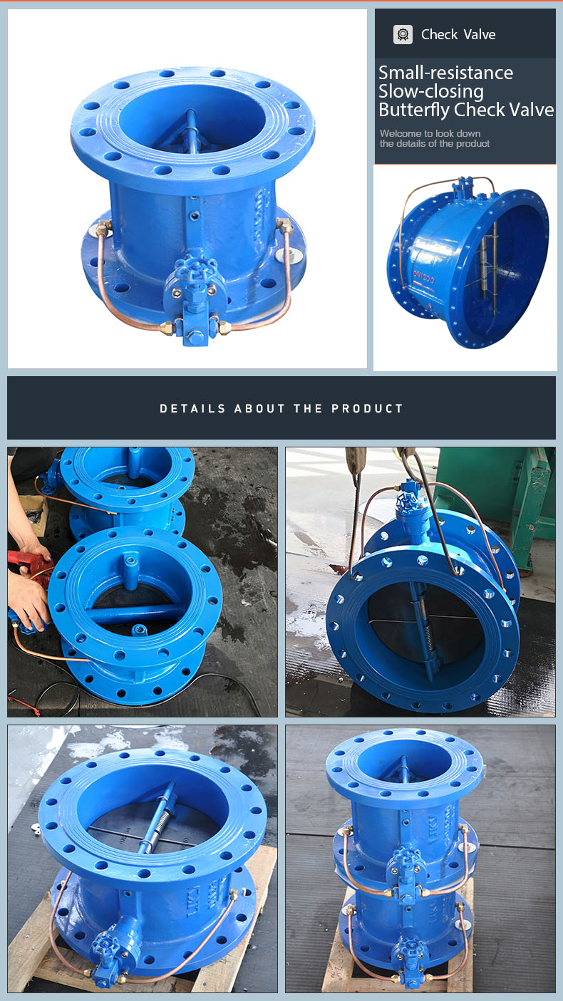 slow closing no slam butterfly swing check valve