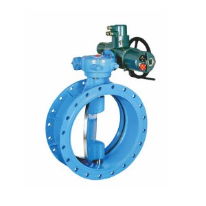 D943t electric flange eccentric butterfly valve
