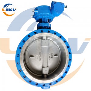 Stainless Steel Hard Seat Flens Butterfly Valve WCB Z2588 DN700 16C Worm Gear Metal Three-offset Cast Steel Flens Butterfly Valve
