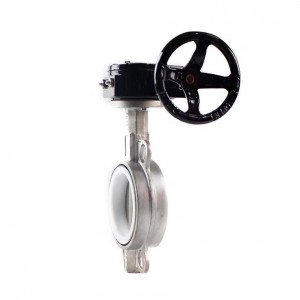 Stainless Steel Wafer Butterfly Valve With Worm Gear