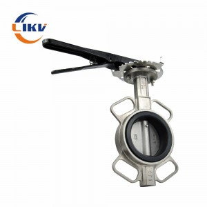 Stainless Steel CF8 Wafer Butterfly Valve with Lever Positioner
