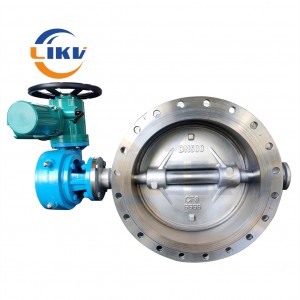 Electric CF8 Double Eccentric Flange Butterfly Valve with Joint