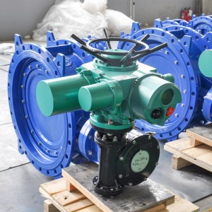 Ductile Iron Flange Type Electric Butterfly Valve