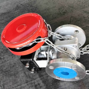 stainless steel 2 pcs Chain Wheel Operated Floating Ball Valve