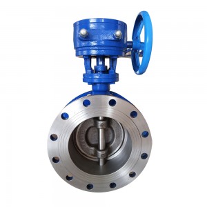 Super Lowest Price Bundor Class150 Ductile Iron Dn50-200 Double 2 Inch Flanged Type Butterfly Valve