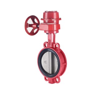 IOS Certificate China Groove End Fire Fighting Butterfly Valve with Lever/ Gear