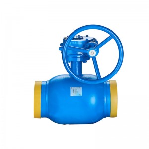 Top Quality China DN125-DN700 Gear Actuated Pn16 Pn25 Pn40 Carbon Steel Rptfe Seal Welded Ball Valve