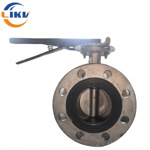 CF8 flange butterfly valve with handle