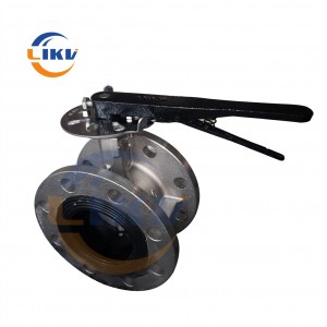 CF8 flange butterfly valve with handle