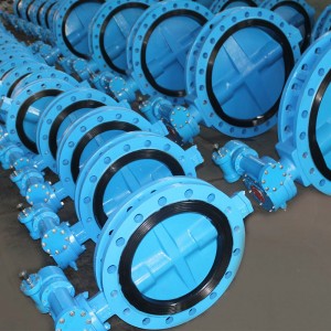 U Type Flange Type Without Pin Butterfly Valve for water oil gas