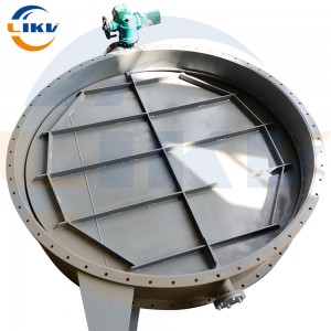 Stainless steel welded ventilation butterfly valve DN2500