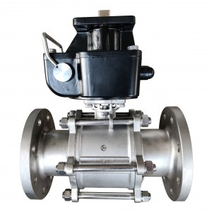 Three piece handwheel head high-pressure forged steel flange ball valve, resistant to high pressure, corrosion, and reliable sealing, suitable for harsh working conditions
