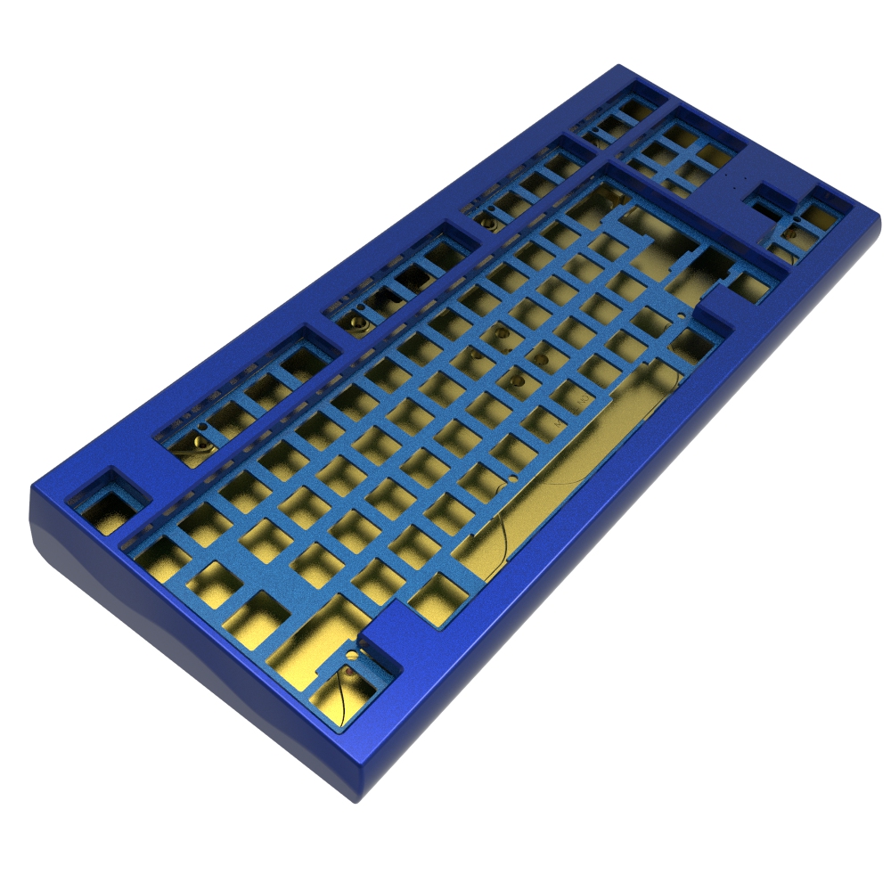 Gehäusesatz für Ober- und Unterschale aus Aluminium und Edelstahl für mechanische Tastaturen HYJD070200