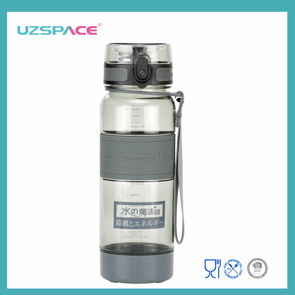 700 ml UZSPACE hochwertiges Tritan-Trinkgeschirr, auslaufsicher, umweltfreundlich, maßgeschneiderte Kunststoff-Wasserflasche. 700 ml BPA-freie Wasserflasche