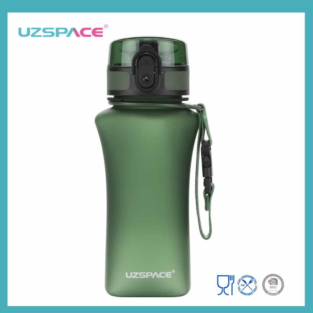 Спортивные бутылки с водой без бисфенола-А 350 мл UZSPACE с пластиковым логотипом на заказ