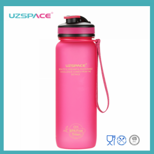 800ml UZSPACE Tritan BPA Gratis Minuman Botol Air Plastik Kesejahteraan Estetika Kanthi Logo Kustom