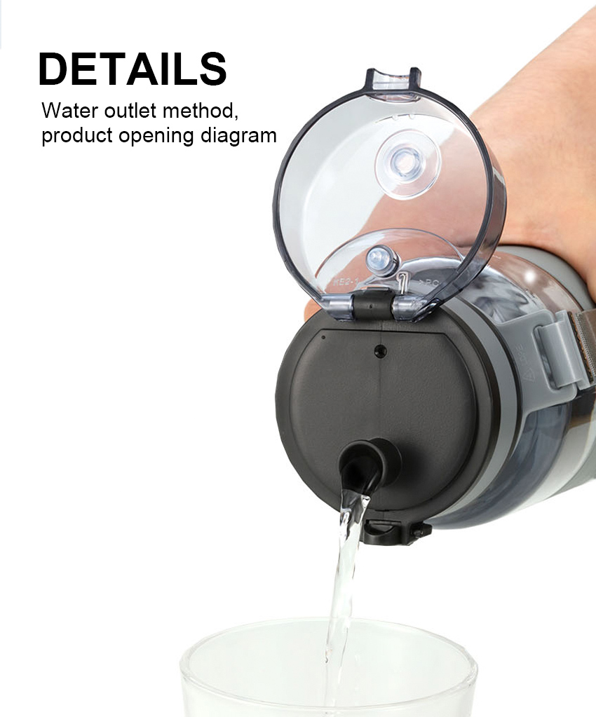 UZSPACE Premium ūdens pudele pret kritienu, necaurlaidīga un bez BPA (12)