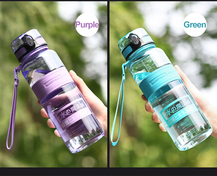 UZSPACE Premium ūdens pudele pret kritienu, necaurlaidīga un bez BPA (15)