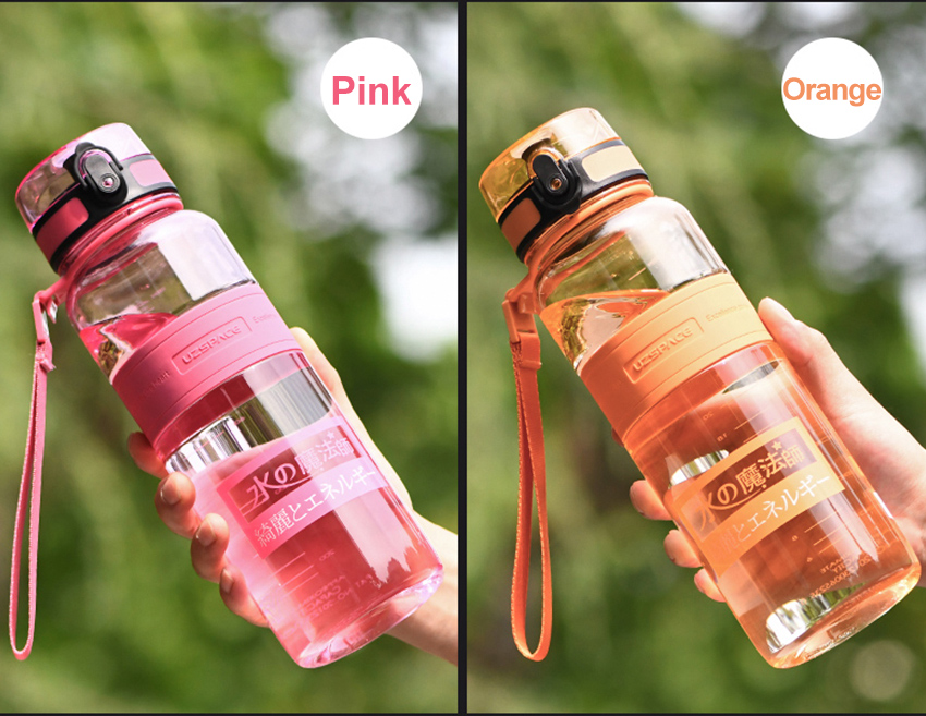UZSPACE Premium ūdens pudele pret kritienu, necaurlaidīga un bez BPA (16)