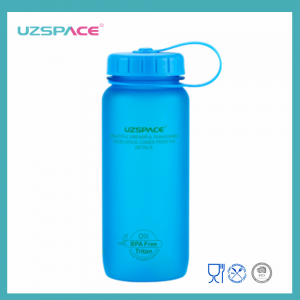 بطری آب پلاستیکی مسافرتی 650 میلی لیتری UZSPACE Tritan سفارشی پلاستیکی Bpa رایگان