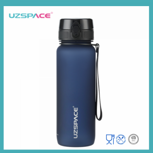 800ml UZSPACE com tampa aberta de 1 clique Tritan Garrafa de água plástica portátil sem BPA